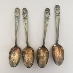 President Spoons Silver Plated 6" Lot Of 4 by WM Rogers MFG Co Vintage Set